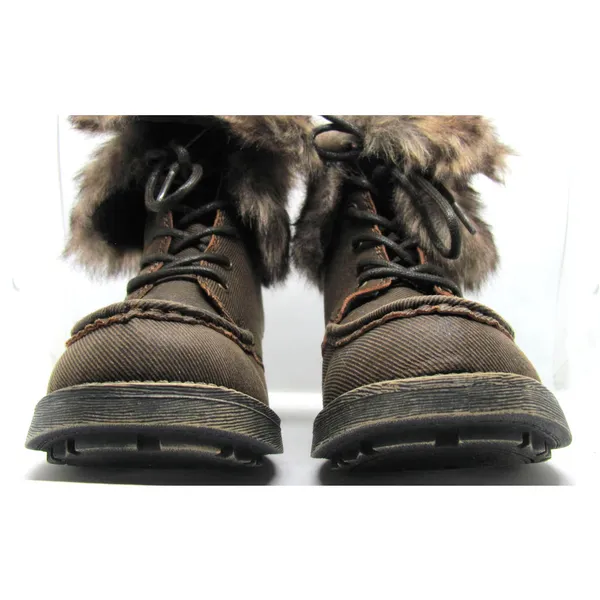 ROCKET DOG Faux Fur Trim Combat Moto Ankle Boots - Image 5