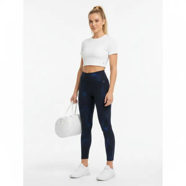 Lululemon Black & Blue Print High Rise Full Length Leggings Pants 8 - Image 7