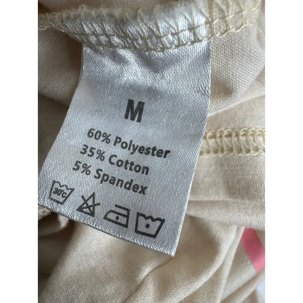 Espresso Martini Graphic T-Shirt Tan Pink Bow Coffee Cocktail Tee Medium M - Image 4