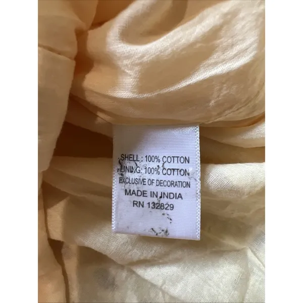 Tularosa Este Dress Size Small Butter‎ Yellow Eyelet Button Front Cottagecore - Image 9