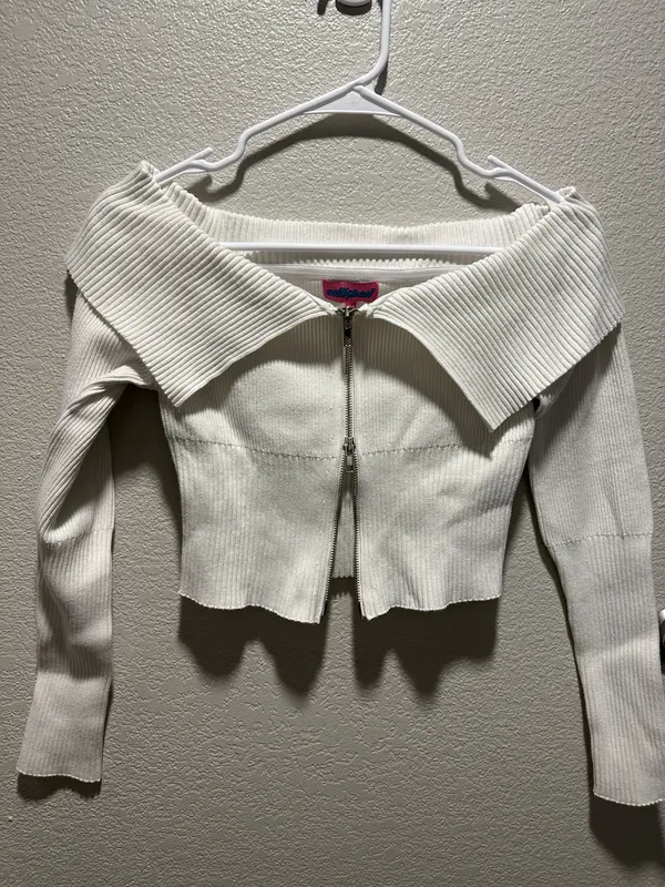 Edikted Cropped Zip-Up - Image 2