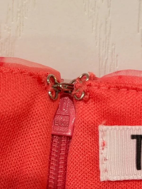 Final Price TCEC Coral Pink Floral Mini Dress - Image 3