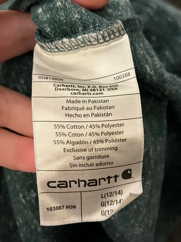 Carhartt Women’s Heavyweight Short Sleeve Pocket Tee in Tidal Snow Size L - Image 4