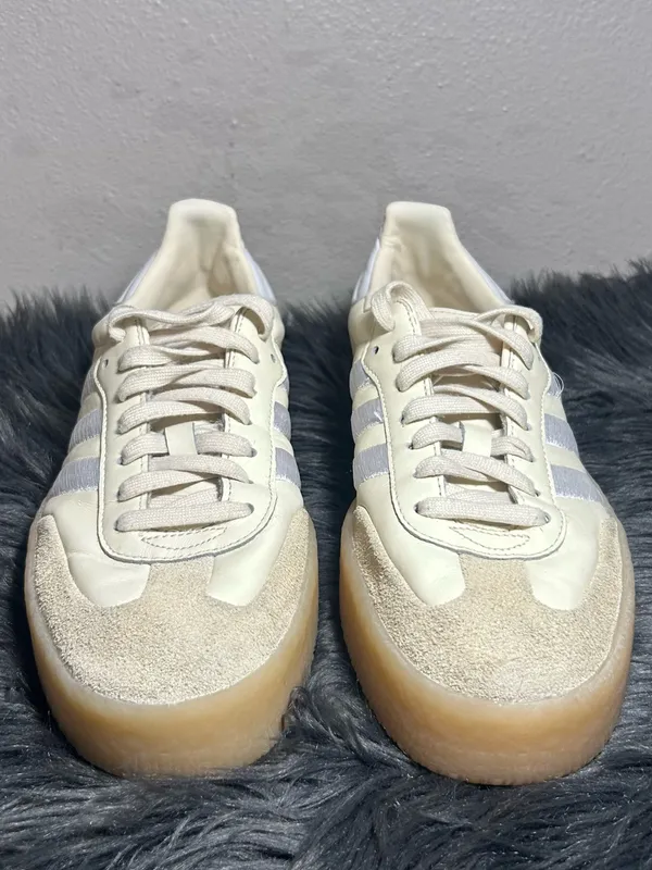 adidas Originals Sambae Sneakers Beige and White Rubber Sole Size 10 - Image 5