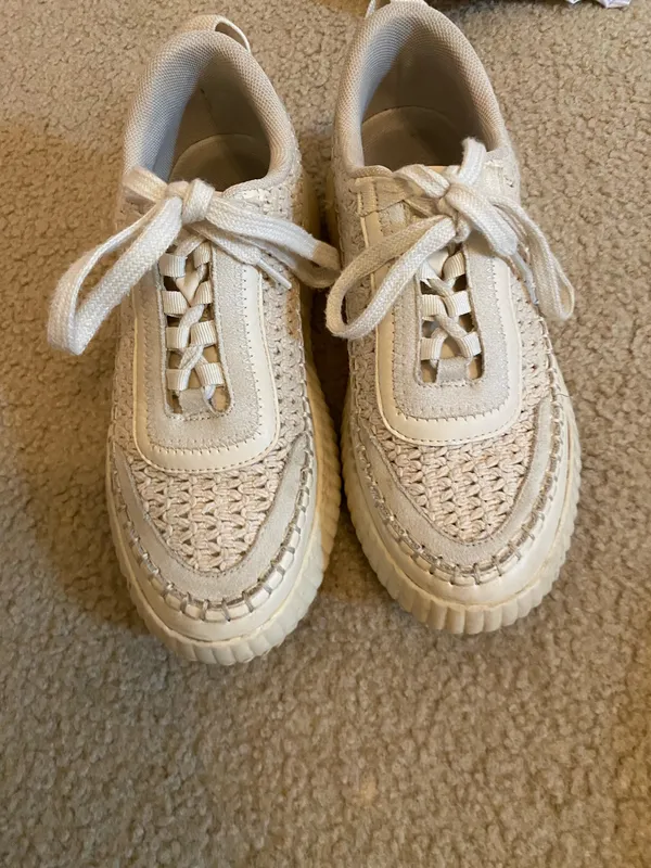 Mi.im Boutique Tan Perforated Dot Leather Sneakers - Image 2