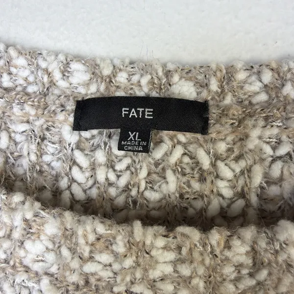 Fate Boucle Crewneck Long Sleeve Pullover Sweater Tan XL cottagecore casual - Image 6