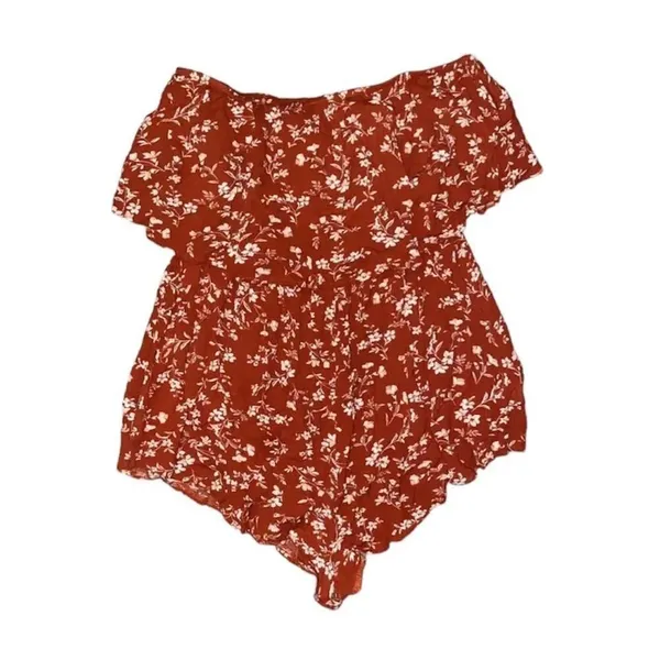 ✨Princess Polly Brown orange floral Romper✨ - Image 4