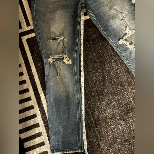 Abercrombie & Fitch Curve Love The‎ Skinny High Rise Distressed Jeans Size 26 - Image 7