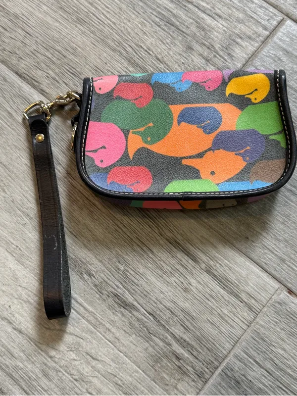 Dooney & Bourke Y2K Vintage Multi-Color Wonder Duck Wristlet Made In USA - Image 2