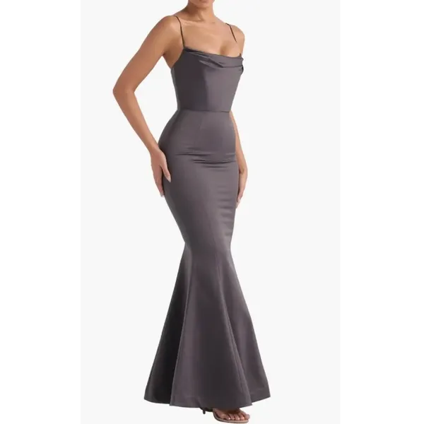 House of CB Violette Satin Mermaid‎ Gown Size Small - Image 2