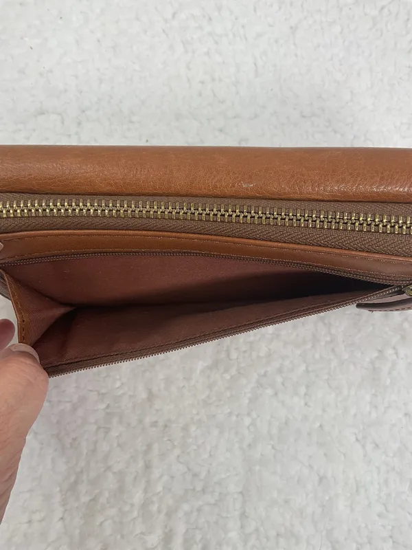 Fossil Brown Leather Wristlet Wallet - Image 5