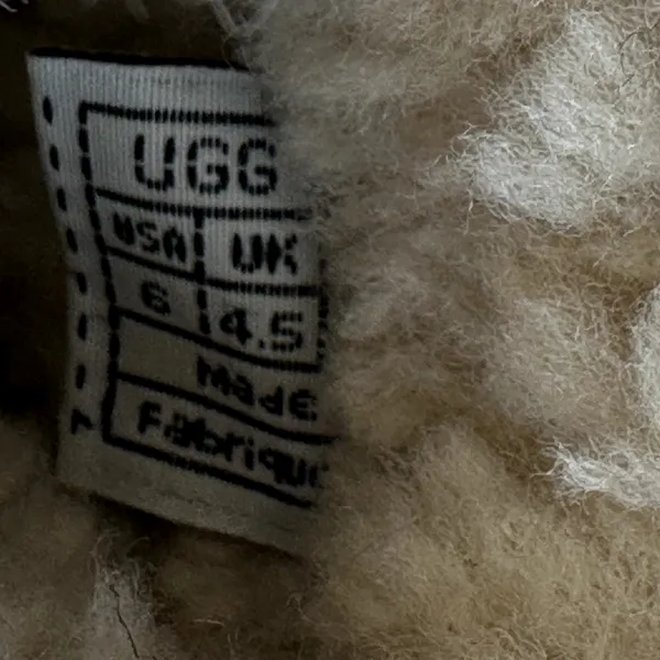 Ugg Solvang Clogs Y2K Suede Sheepskin Shearling Chunky Block Heel Floral Beige 6 - Image 5