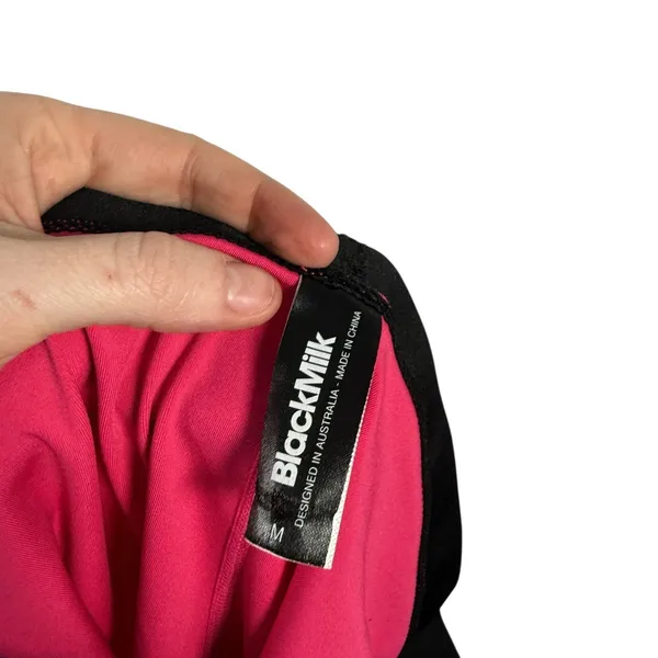 Black Milk Hot Pink High Waisted Leggings Active Gym Workout‎ Womens Medium - Image 6