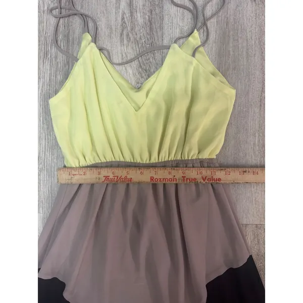 Lulus Exclusive By Your Side Yellow Color Block Maxi Dress Size XS - Image 7