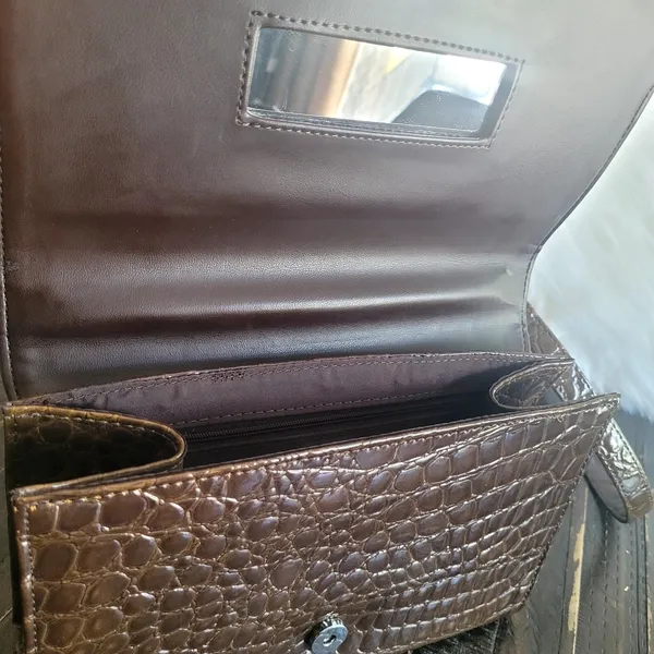 Nine West Croc Embossed Crossbody Purse - Image 4