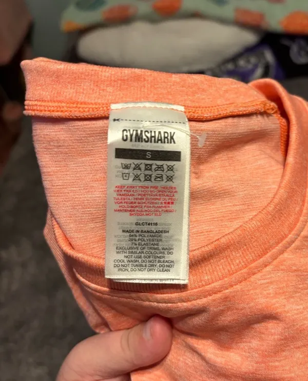 Gymshark Orange Long Sleeve Crop Top - Image 3