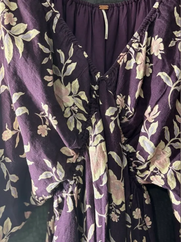 Free People Purple Floral Print Dress - Image 3