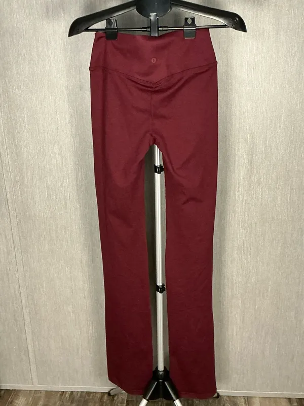 High-Waist Stretch Flare Pants in Burgundy Size Small - Image 14