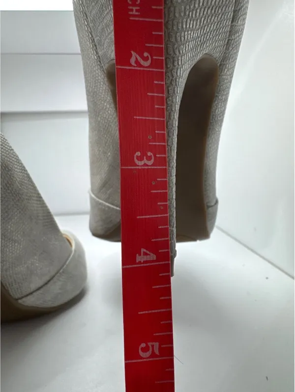 Guess Stiletto Heels in Chic Silver Snake Print - 4.5" Heel - Image 5