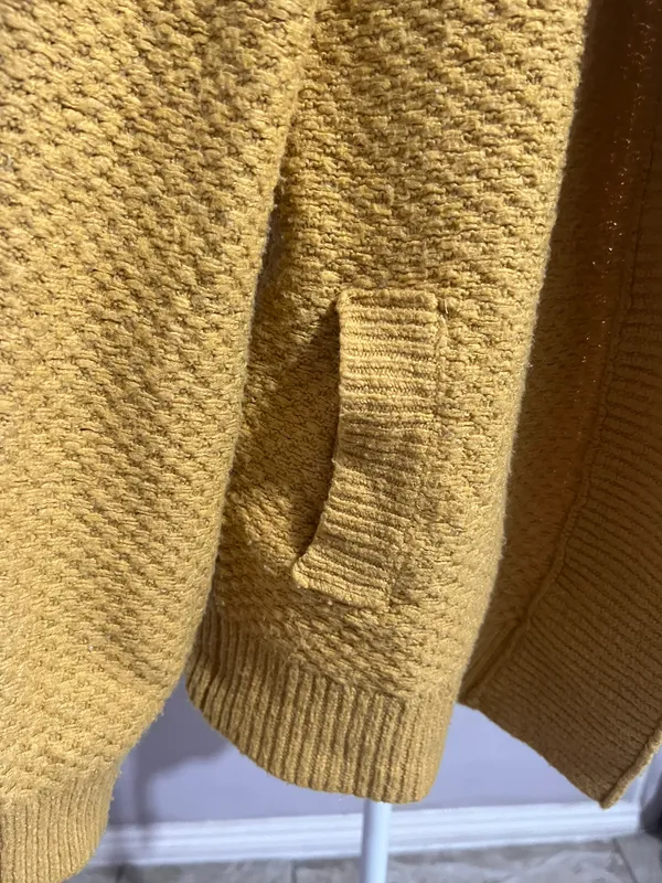 Abercrombie Womens Yellow Wool Blend Oversized Open Cardigan Size S - Image 2