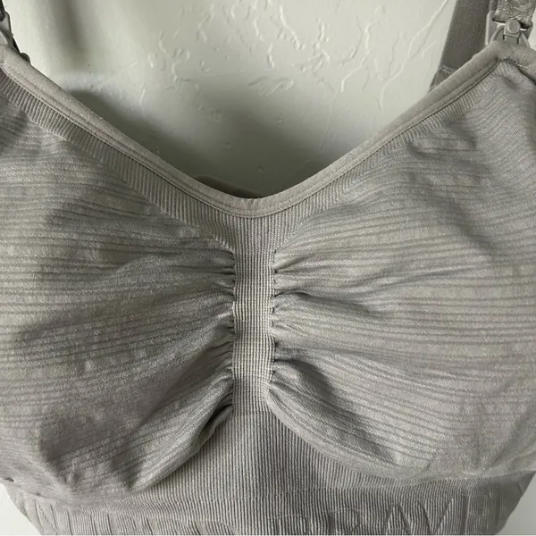 Kindred Bravely Sublime Hands-Free Pumping Nursing Bra Grey Large Busty E-H Cups - Image 4