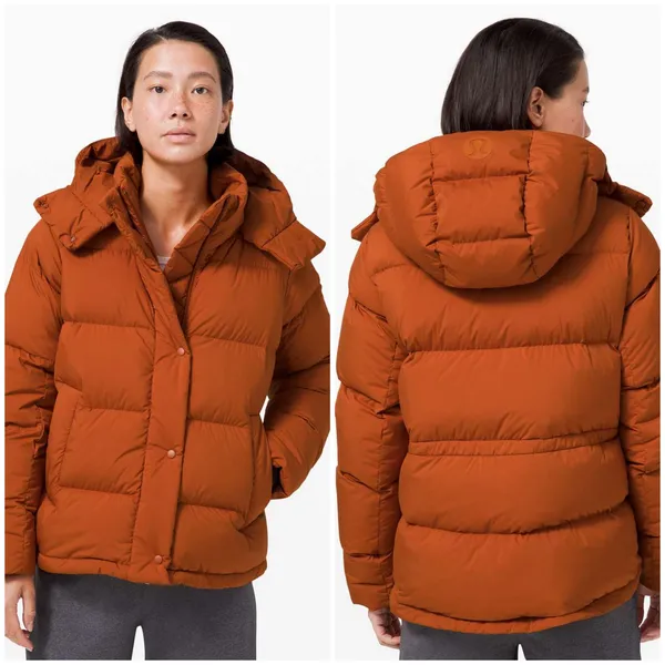 Lululemon Wunder Puff Jacket Saffron Orange NEW Size 6 700 Goose Fill Winter Ski - Image 2