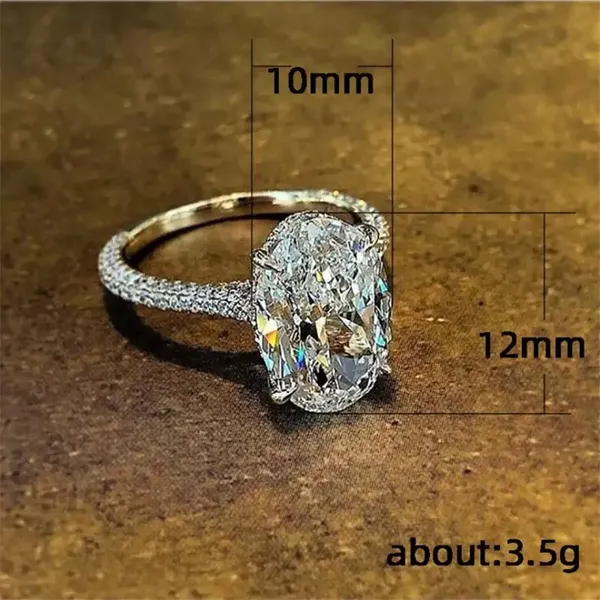 2ct solitaire Diamond Cz ring - Image 8