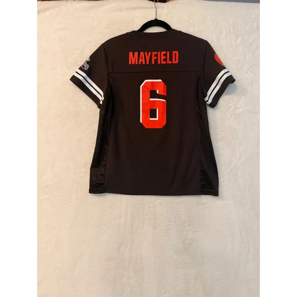 Cleveland Browns Baker Mayfield Jersey Womens Medium Brown Fanatics NFL Team‎ #6 - Image 9