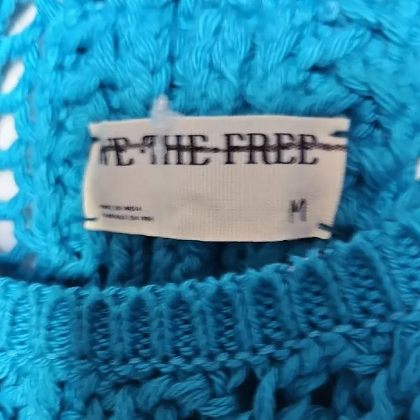 NWT Free People We The Free Sophia Beach Knit Crew Neck Bat Sleeve Sweater Sz M - Image 7