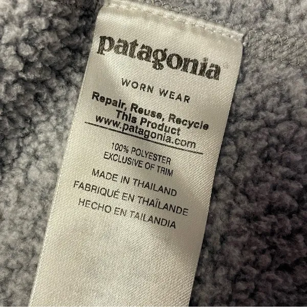 Patagonia Better Sweater Fleece 1/4 Zip Pullover Women's Small Gray Jacket Top - Image 9