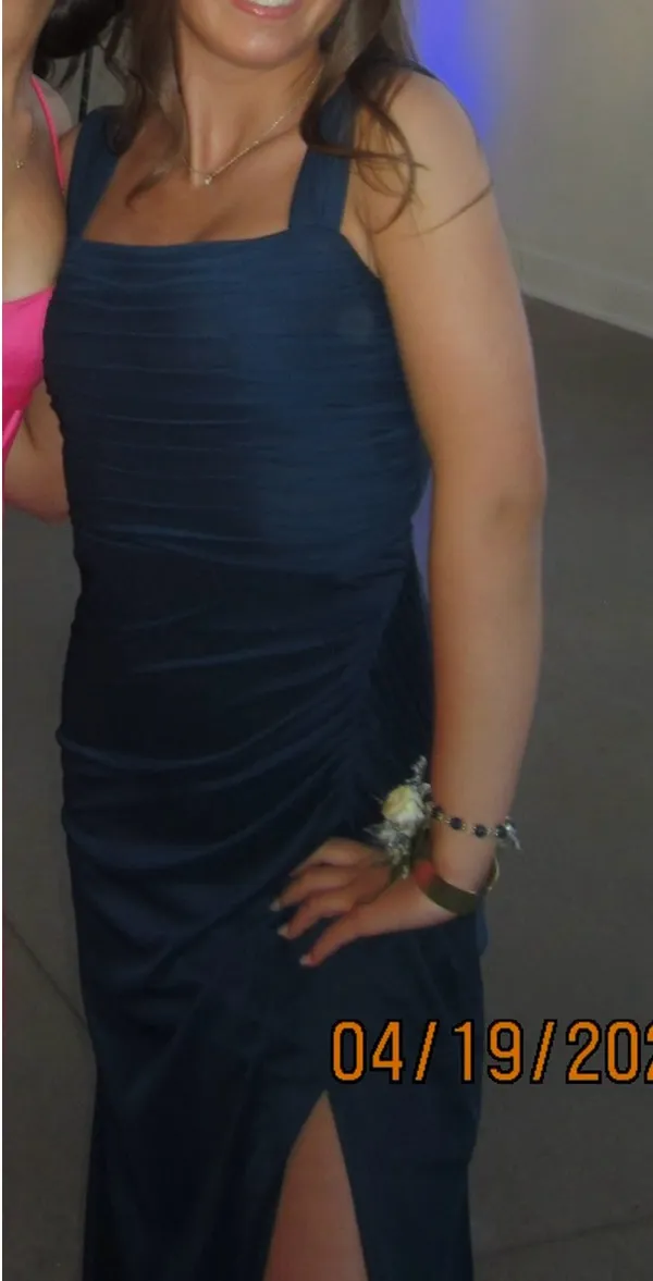 Navy Prom Dress Azazie Blue - Image 2