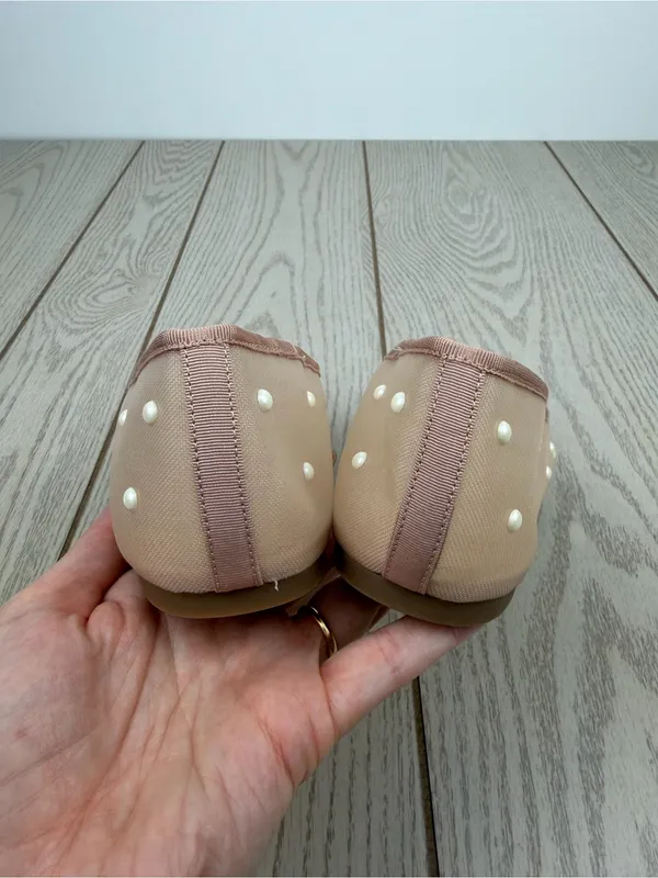 On 34th Women's Friyaa Mesh Ballet Flats 10M Nude White Pearl $69.50 - Image 5