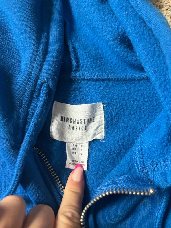 birch and stone zip up Blue - Image 2