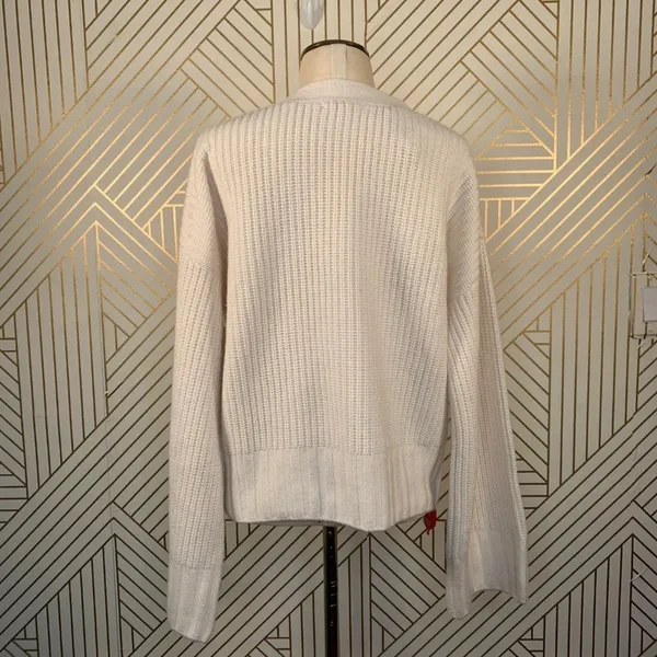 Equipment‎ Nigel Sweater in Ivory Button Cashmere - Image 7