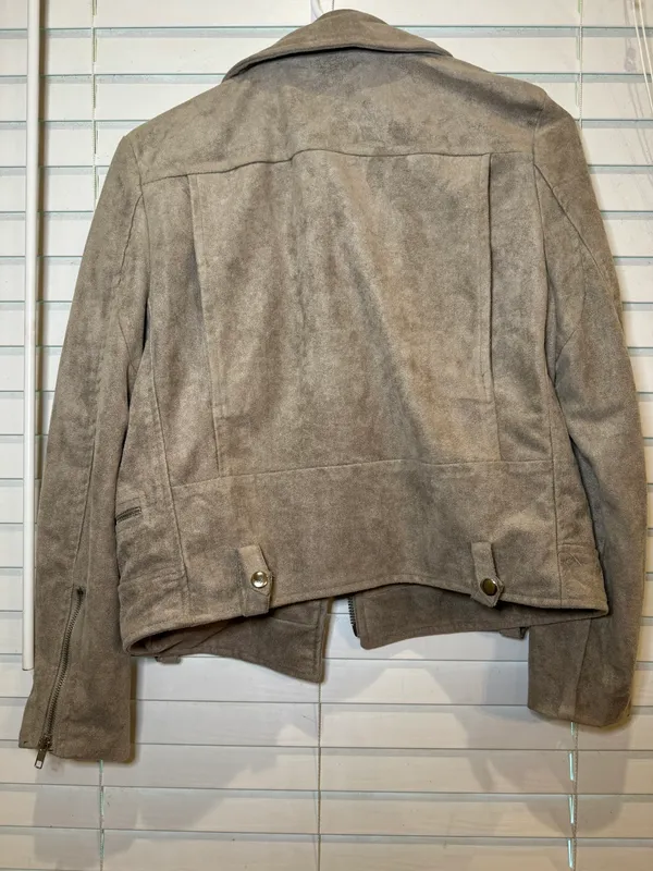 Olivaceous Faux Suede Jacket - Image 4