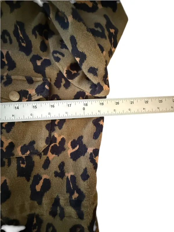 Anthropologie Tabitha Leopard Print Utility Jacket Women’s Sz S Safari Military - Image 11