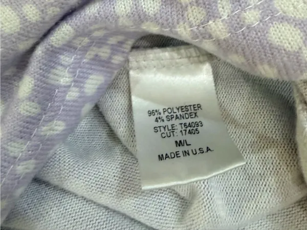 ODDI Women’s M/L Lavender White Abstract Print Oversized Dolman Top - Image 8