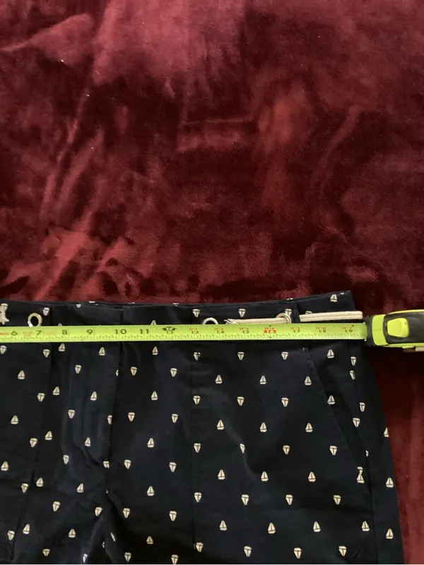 Nautica Navy Blue Printed Bermuda Shorts with White Trim - Image 2
