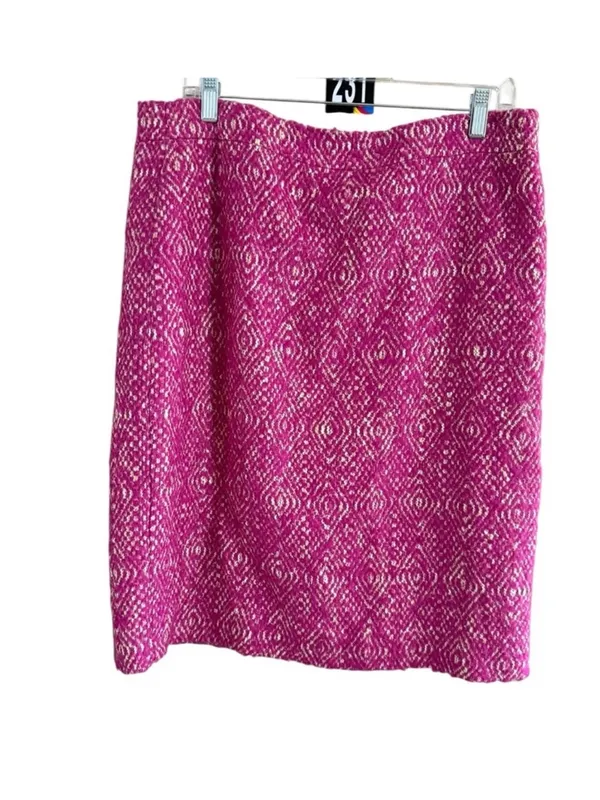J. Crew Fuchsia Textured A-Line Skirt - Image 8