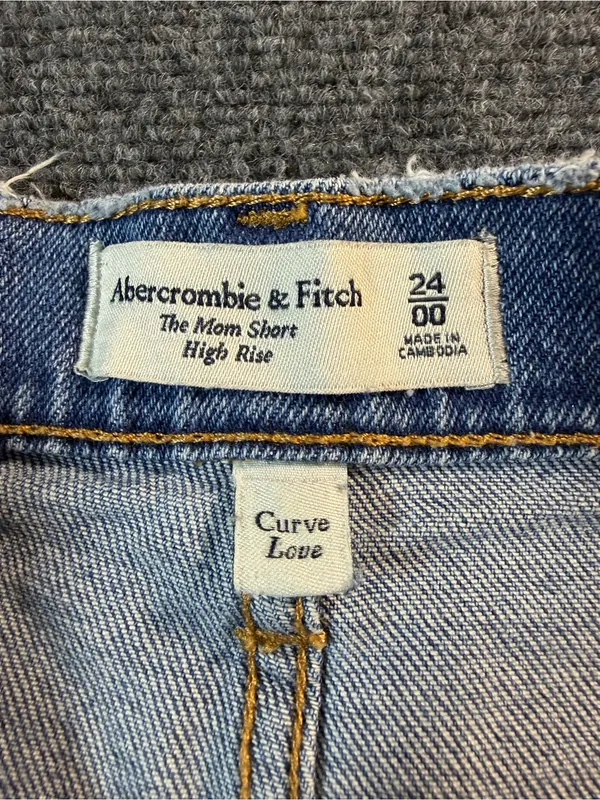 Abercrombie & Fitch Shorts Women's 24 00 Short High Rise Curve Love Distressed - Image 4