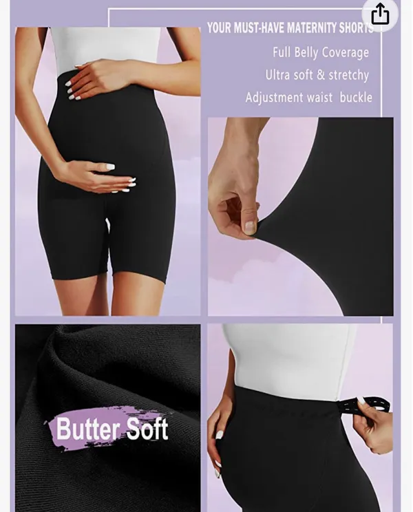 Isabel Maternity by Ingrid & Isabel Over Belly Bermuda Maternity Jean Shorts - Image 7