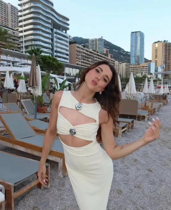 Zara maxi dress conch cutout fitted bodycon party cocktail evening wedding - Image 6