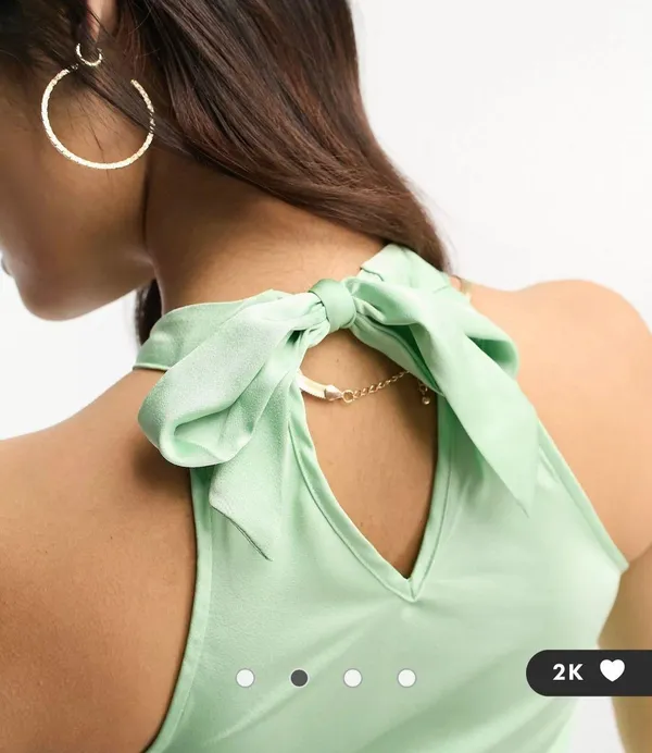 ASOS NWT Vila halterneck maxi dress in mint green. - Image 6
