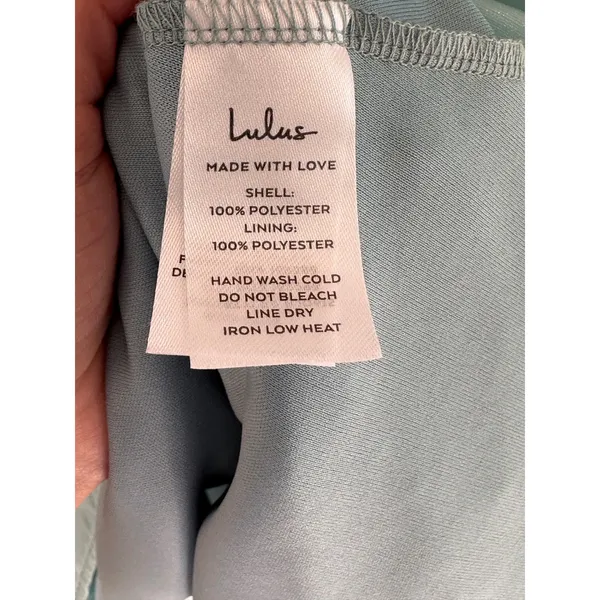 Lulus Thriving Darling Shiny Teal Blue Sleeveless Tiered Mini Dress XL Cocktail - Image 7