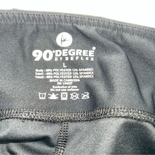 90 Degree By Reflex Women’s Black w/3 Shades of Gray Accent Leggings-Size L - Image 10