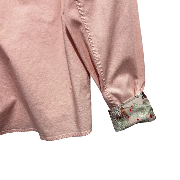 King Ranch Women Western‎ Coastal Cowgirl Button Up Top L Pink Prairie Country - Image 5