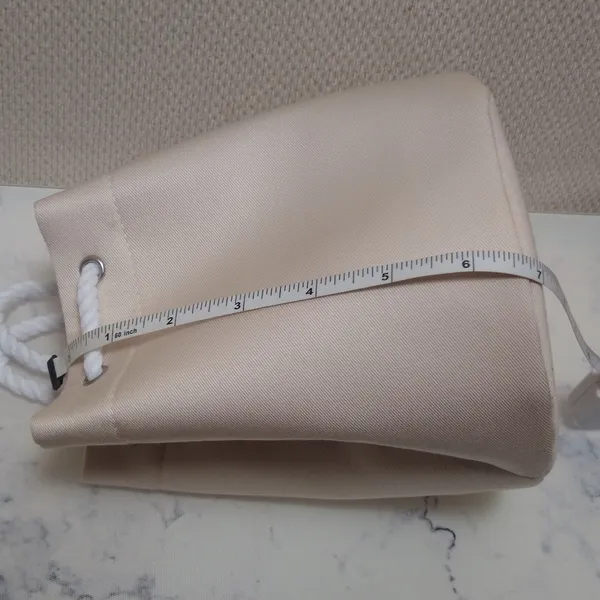 Dior Cream Drawstring Bucket Trousse Pouch Cosmetic Bag - Image 8