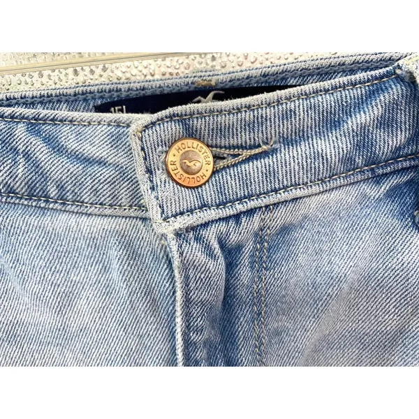 Hollister Jeans Womens 15L Ultra High Rise Mom Stretch‎ distressed Denim 32x29 - Image 2