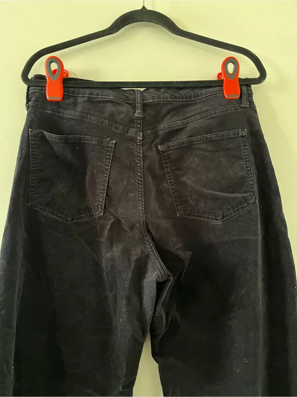 Gap Womens Black Corduroy High Rise Wide Leg Pants 12 31 Capsule Minimalist - Image 6