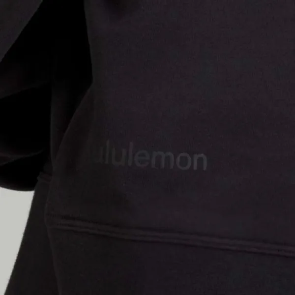 NWT Lululemon Perfectly Oversized Cropped Crew Top Black Size 12 - Image 3